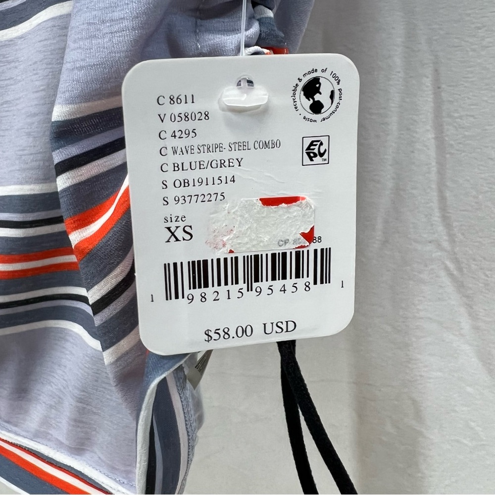 FP Movement by Free People Striped Tank Top - blue and grey Xsmall‎ - Picture 2 of 4